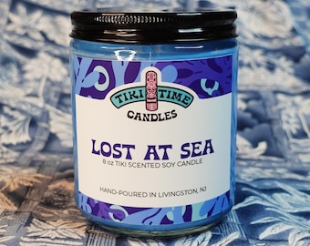 8oz Lost At Sea Scented Soy Candle - Tiki Time Candle Collection