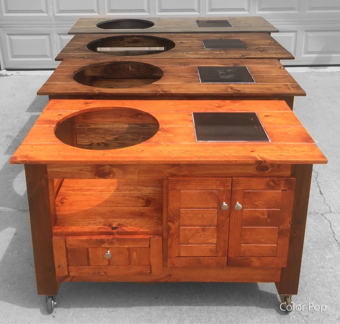 Custom Big Green Egg Table free Shipping for Some Areas Etsy