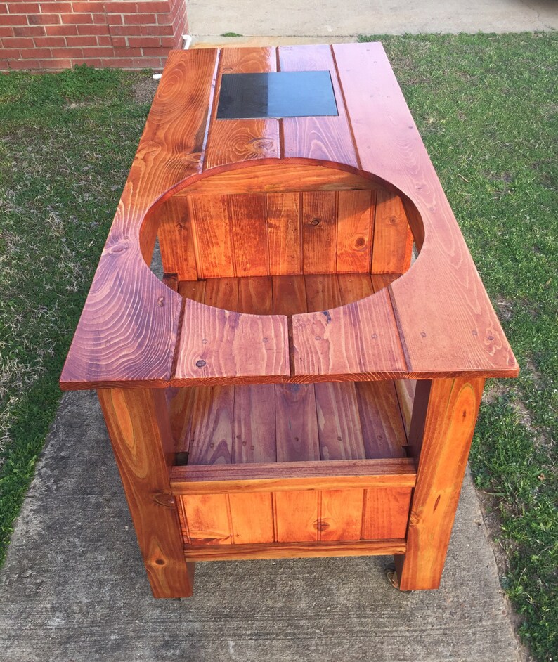 Custom Big Green Egg Table free Shipping for Some Areas Etsy