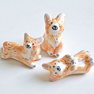 Corgi Gifts, Corgi Butt, Ceramic Dog Figurine, Ceramic Animal, Miniature Figurine, Cute Welsh Corgi, Dog Lover Gift, Ceramic Figurine