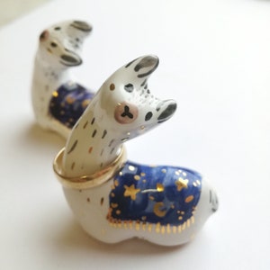 Llama Ring Holder, Llama Gifts, Ceramic Llama Figurine, Lama Jewelry Storage Idea, Alpaca, Llama Gift Idea