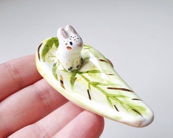 Hase Ringschale, Baby Bunny, Save the planet, Kleiner Hase, Keramik Schmuckschale, Hase Ringhalter