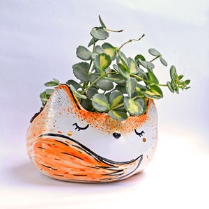 Mini Planter, Fox Planter, Housewarming Gift, Woodland, Animal Planter, Ceramic Planter, Succulent Planter, Ceramic Fox, Fox Gift
