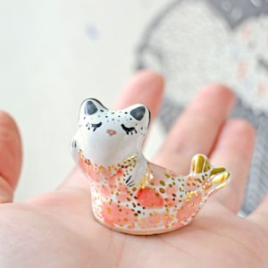 Cat Figurine, Mermaid Cat Sculpture, Purrmaid, Ceramic Figurine, Mermaid Figurine, Crazy Cat Lady, Unique Cat Lover Gift