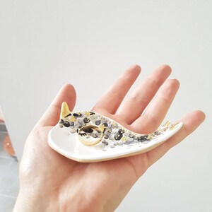 Narwhal Ring Dish, Galaxy Ceramic Narwhal, Baby Narwhal Ring Holder, Jewelry Storage, Narwhal Decor, Narwhal Birthday image 2