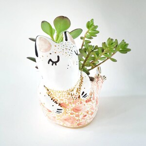 Purrmaid Planter, Mermaid Planter, Ceramic Cat, Cat Lover Gift, Ceramic Planter, Purrmaid, Birthday Gift, Mermaid Cat, Gift For Friend image 4