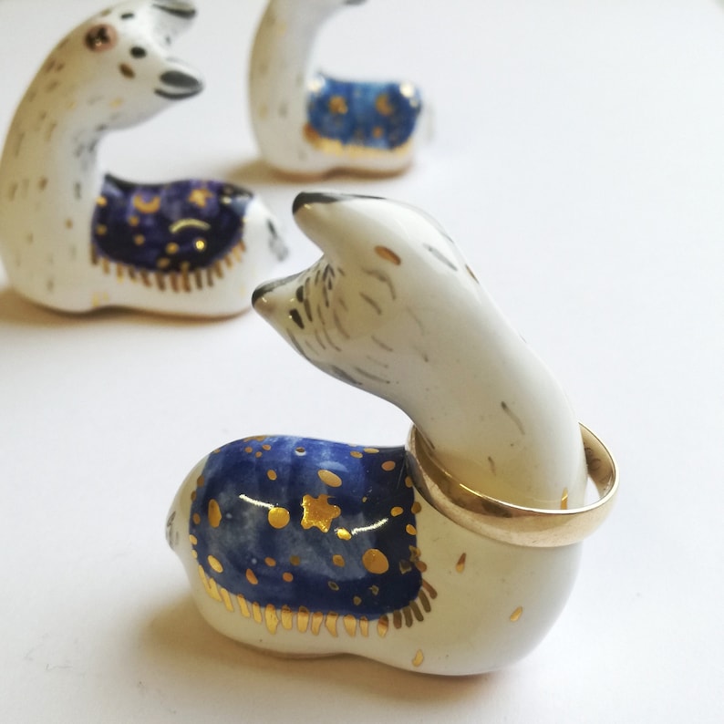 Llama Gift Idea Alpaca Lama Jewelry Storage Idea Llama Gifts Llama Ring Holder Ceramic Llama Figurine