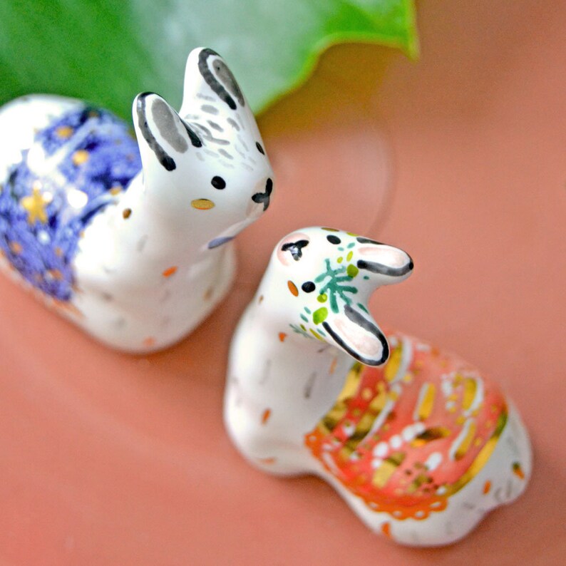 Llama Cake Topper set of 2 Animal Cake Toppers Ceramic Etsy
