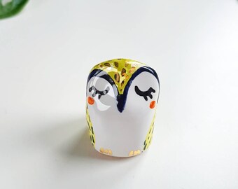 陶器のフクロウ、フクロウの置物、室内装飾、陶芸 - Etsy 日本
