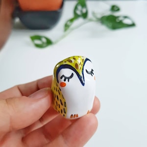 Ceramic Owl, Owl Figurine, Home Decor, Ceramic Art