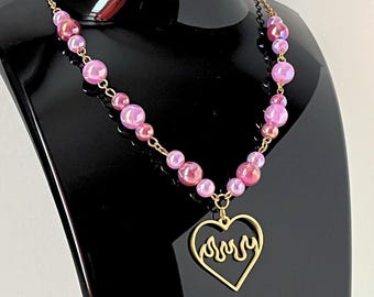 Handgemaakte hartketting