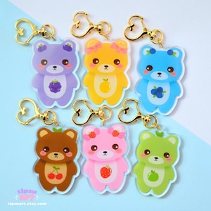Teddybeersleutelhangers, fruit- en bessenberen
