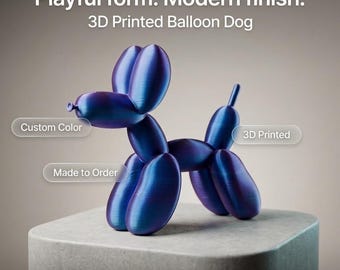 3D Printed Balloon Dog – Custom Color Modern Decor
