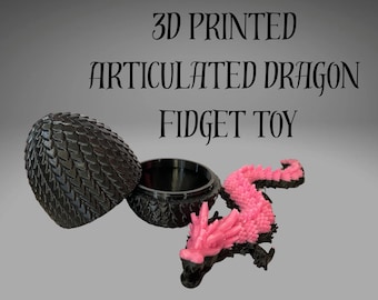 3D Printed Articulated Dragon Fidget Toy | Sensory Toy | Desk Fidget | Custom Color Dragon | Gift for Kids & Adults