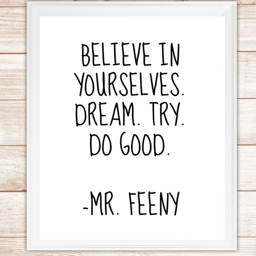 Boy Meets World Dream. Try. Do Good. - Etsy