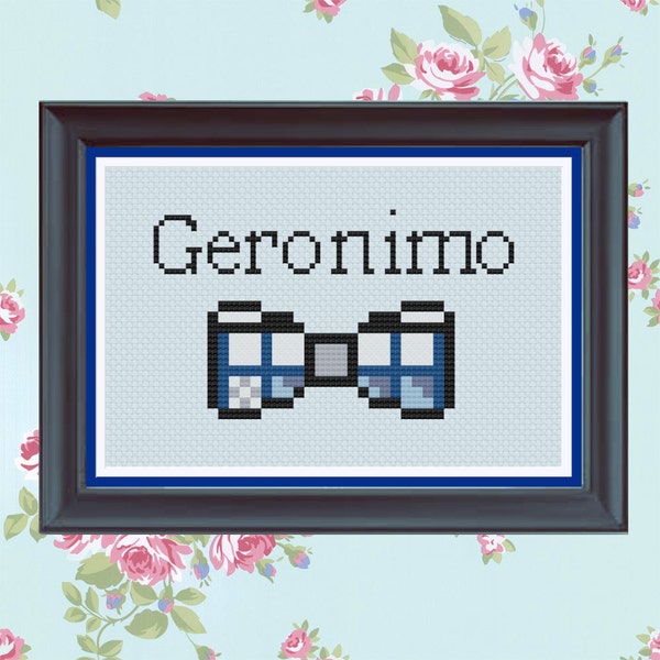 Doctor Who Bow tie Cross Stitch Pattern PDF Instant download, Geronimo (hommage à Matt Smith)