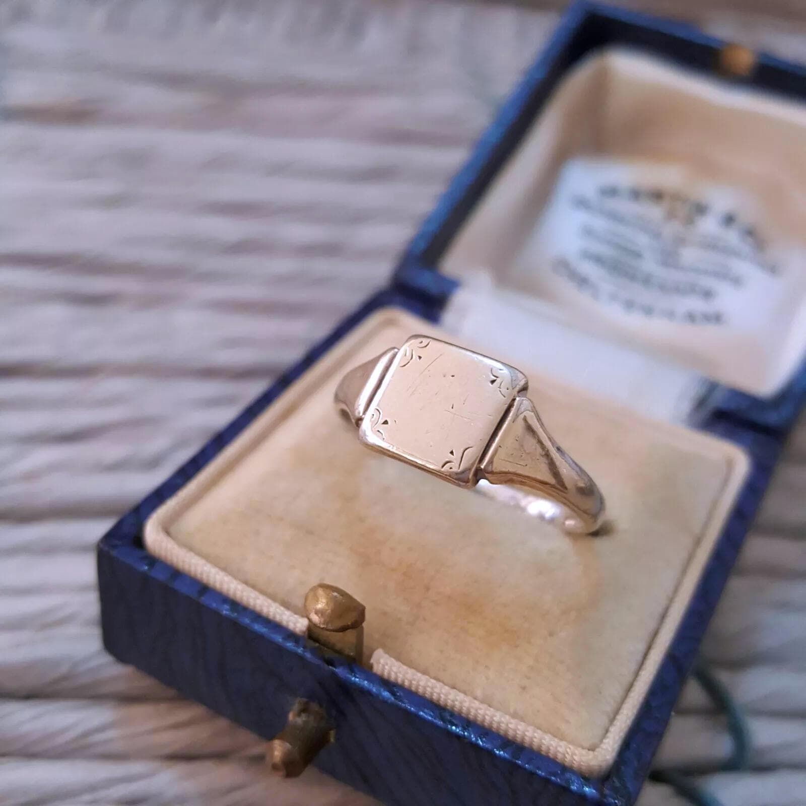 Antique 9ct and Silver Ring, Henry Griffith and Sons, Size O.5 US