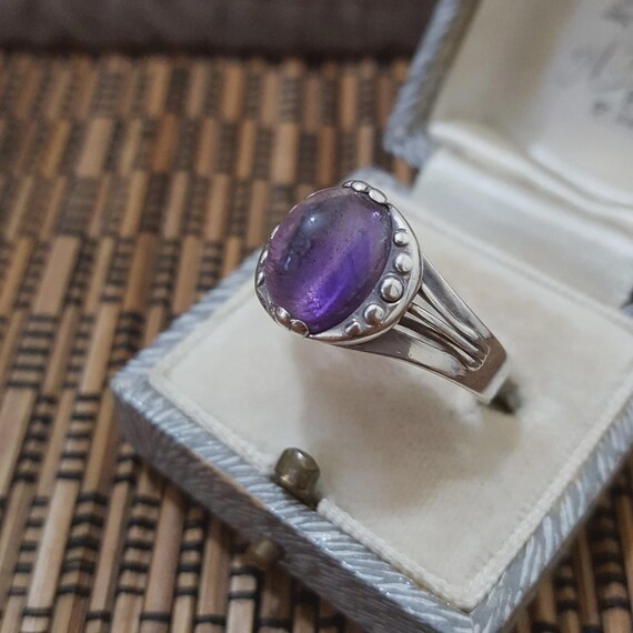 Vintage Solid Silver Ring, Purity 800, Moroccan A… - image 5