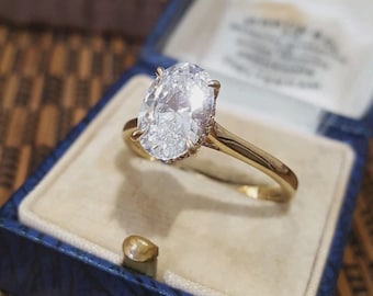925 Sterling Silver Ring, Sparkly Simulated Diamond, Size P.5 US 7.75,Gold Plate