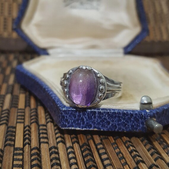 Vintage Solid Silver Ring, Purity 800, Moroccan A… - image 4