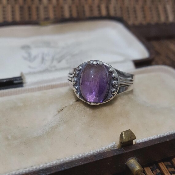 Vintage Solid Silver Ring, Purity 800, Moroccan A… - image 6