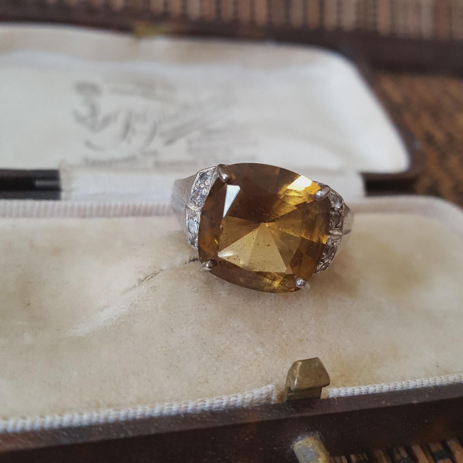 Brown Gemstone Ring - Etsy