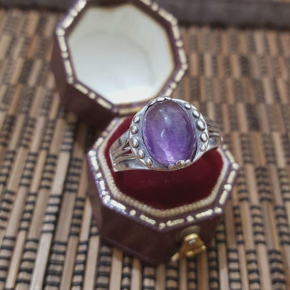 Vintage Solid Silver Ring, Purity 800, Moroccan A… - image 1