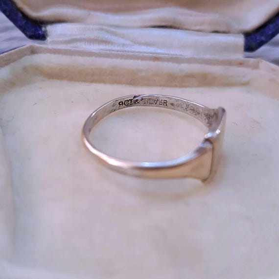 Antique 9ct and Silver Ring, Henry Griffith and Sons, Size O.5 US