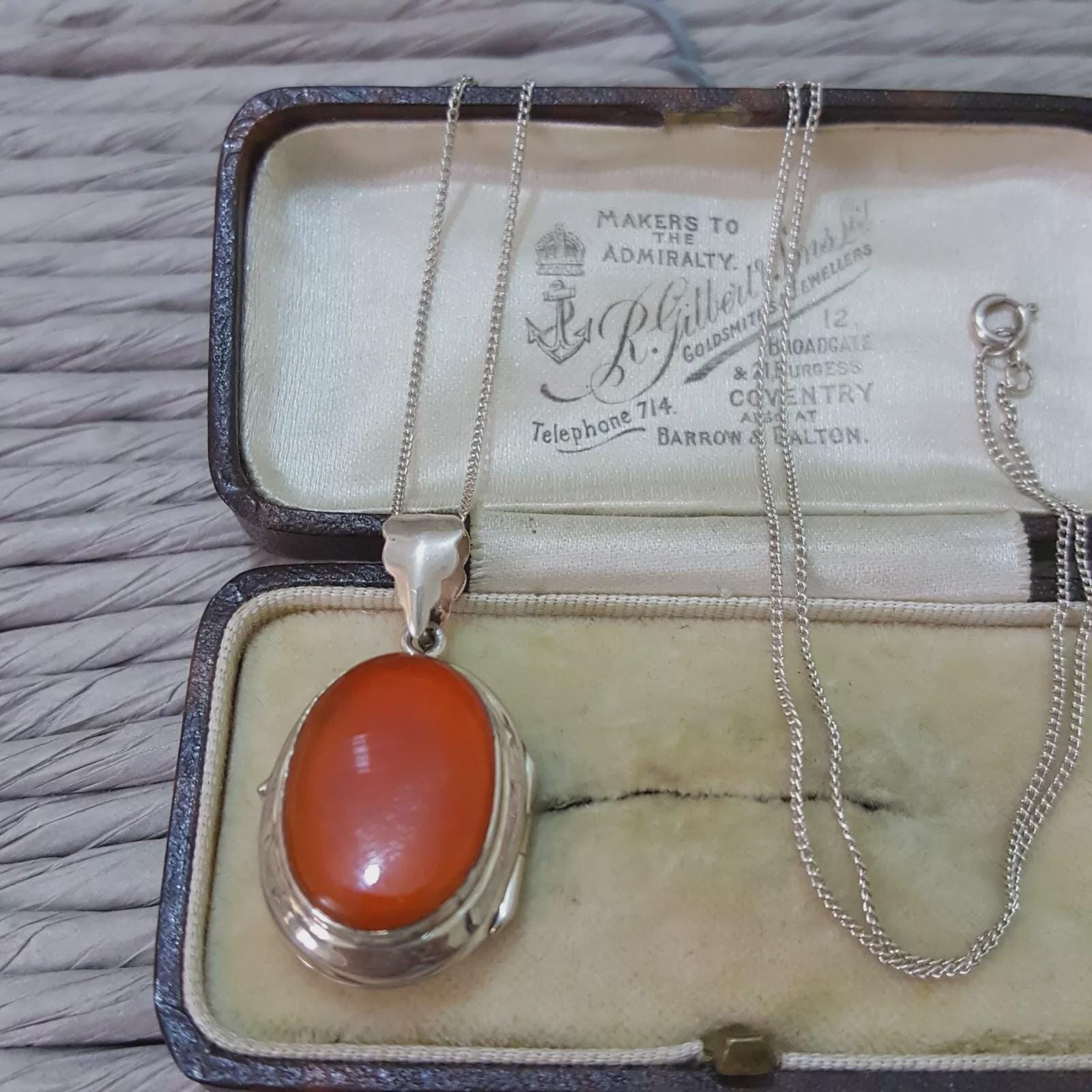 S925 Collana con Ciondolo in Giada Bianca con Nefrite in Argento