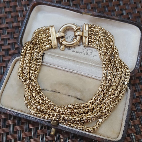 Qvc 925 Sterling Silver Bracelet, Gold Plated, Multistrand Qvc 925 Sterling Silver Bracelet, Gold Plated, Multistrand