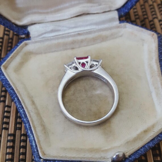 925 Sterling Silver Ring, Lab Created Ruby Simula… - image 7
