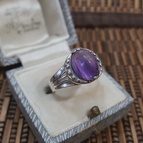 Vintage Solid Silver Ring, Purity 800, Moroccan A… - image 2