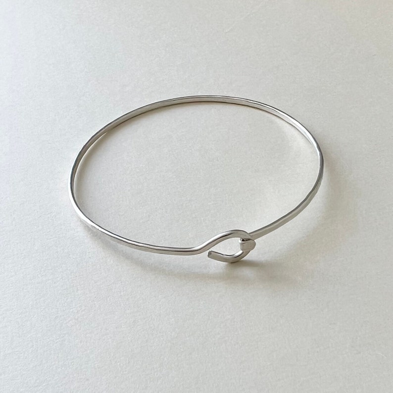 STERLING SILVER BANGLE Bracelet Sterling Silver Handmade Bracelet, Silver Bracelet image 7