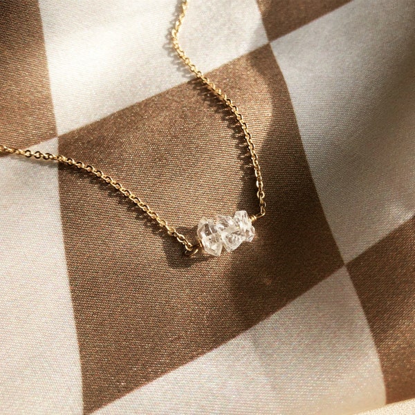 HERKIMER DIAMOND NECKLACE | Dainty, Layering Necklace