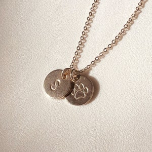 DOG PAW NECKLACE | Dog Mom Jewelry, Personalized Pet Necklace