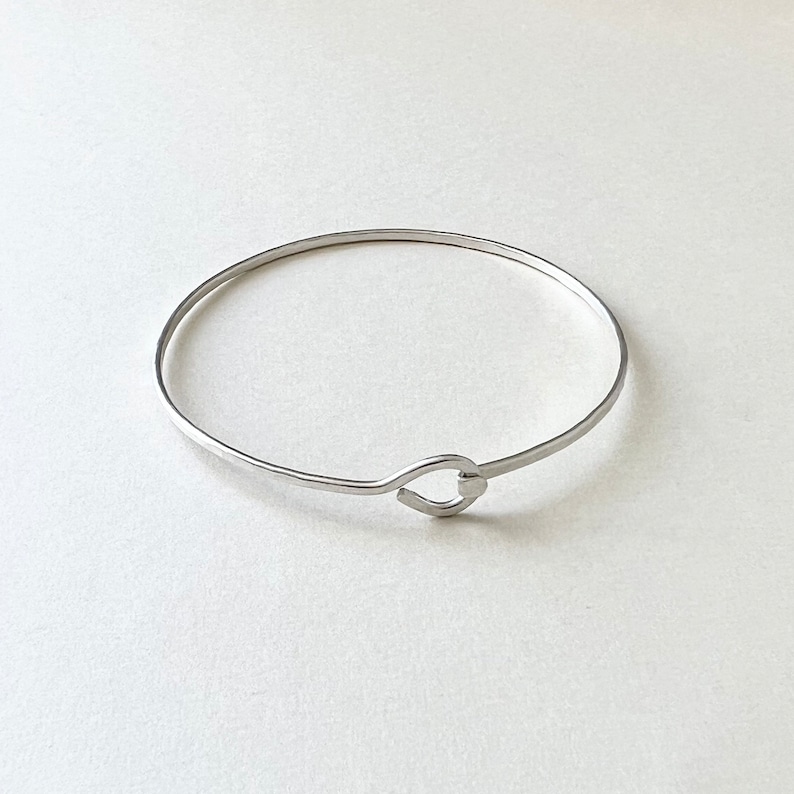 STERLING SILVER BANGLE Bracelet Sterling Silver Handmade Bracelet, Silver Bracelet image 3