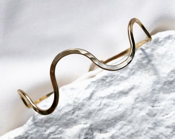 WAVY BRACELET | Waves Bracelet, Ocean Bracelet, Handmade Bangle