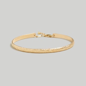 FLORAL BANGLE BRACELET Gold Bracelet, 14k Gold Fill image 5