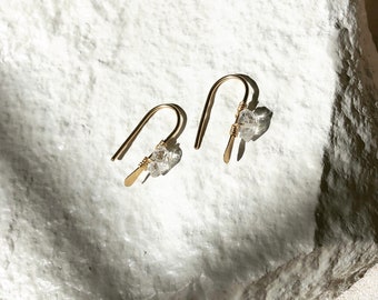 HERKIMER DIAMOND EARRINGS | Minimal, Gold and Silver Earrings