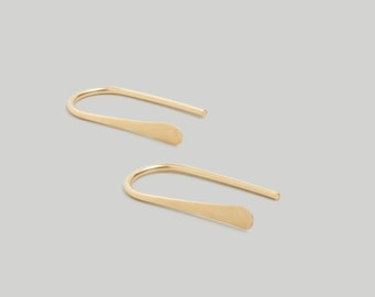 MINIMAL THREADER EARRINGS | 14k Gold Fill, Handmade