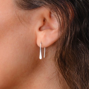 MINIMAL THREADER EARRINGS | Sterling Silver, Handmade