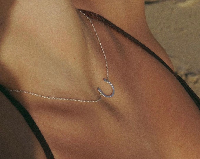 HORSESHOE NECKLACE | Handmade, 14k Gold Fill, Sterling Silver