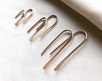 MINIMAL THREADER EARRINGS | 14k Gold Fill Or Sterling Silver, Dainty Earrings