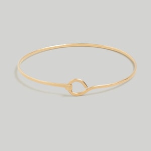 GOLD BANGLE BRACELET 14k Gold Fill or Sterling Silver Handmade Bracelet, Gold Bracelet image 8