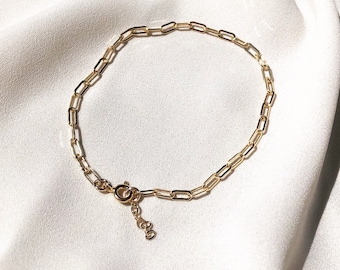 CALERA CHAIN BRACELET | 14k Gold Fill, Paperclip Chain Bracelet