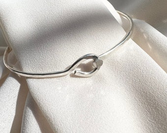 STERLING SILVER BANGLE Bracelet | Sterling Silver Handmade Bracelet, Silver Bracelet