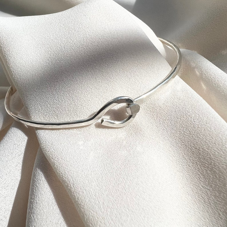 STERLING SILVER BANGLE Bracelet Sterling Silver Handmade Bracelet, Silver Bracelet image 1