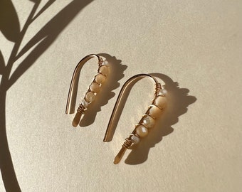 EDEN EARRINGS | 14k Gold Fill, Freshwater Pearl, Mother of Pearl