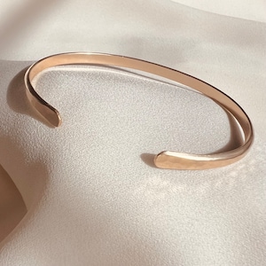 GOLD CUFF BRACELET | Simple Gold bracelet, 14k Gold Fill