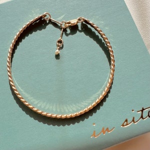 TWISTED GOLD BANGLE | 14k Gold Filled Bracelet